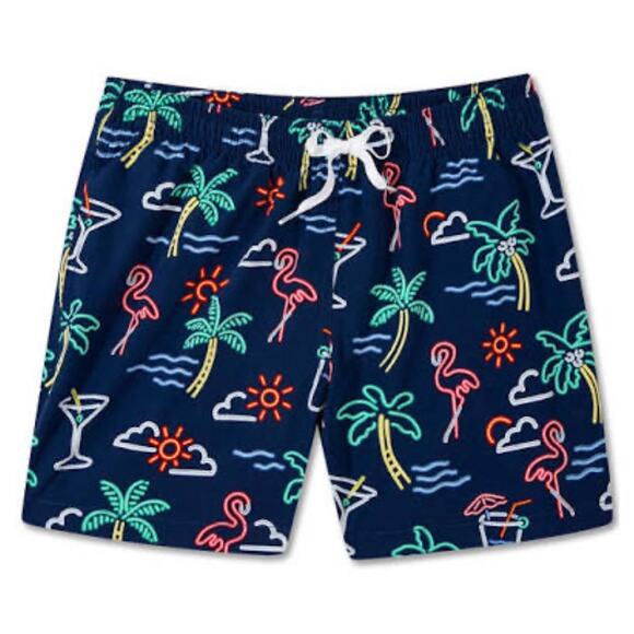 NWT Chubbies The Neon Lights 5.5” Swim Trunk w/ Liner Small - Picture 1 of 9